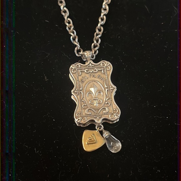 RARE Silpada Sterling Silver Rep Exclusive Award Fleur de lis Necklace - Picture 3 of 9